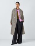 John Lewis Wool Blend Check Cocoon Coat, Multi