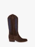 Penelope Chilvers Goldie Suede Cowboy Boots, Chocolate