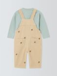 John Lewis Baby Acorn Corduroy Dungarees and Long Sleeve Top Set, Multi