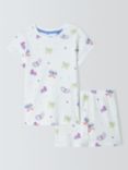 John Lewis Kids' Butterfly Print Shortie Pyjamas, White