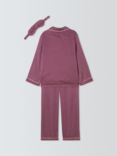 John Lewis Kids' Spot Satin Pyjama Set, Purple