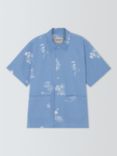 Carhartt WIP Cotton & Linen Blend Short Sleeve Shirt, Bourbon