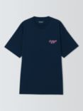 Carhartt WIP Friendship Cotton T-Shirt, Airforce Blue/Light Pink