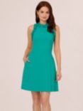 Adrianna Papell Ruffle Trim Crepe Midi Dress, Exotic Jade