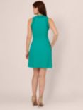 Adrianna Papell Ruffle Trim Crepe Midi Dress, Exotic Jade