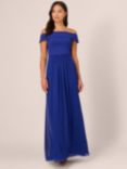Adrianna Papell Crepe Chiffon Maxi Dress, Royal Sapphire