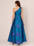 Adrianna Papell Floral Jacquard Hi Lo Dress, Teal/Blue