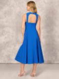 Aidan Mattox by Adrianna Papell Stretch Taffeta Midi Dress, Brilliant Sapphire