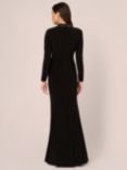 Adrianna Papell Tuxedo Long Dress, Black