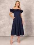 Aidan Mattox by Adrianna Papell Stretch Taffeta Midi Dress, Twilight