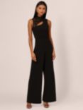 Adrianna by Adrianna Papell Combo Fabric Jumpsuit, Black