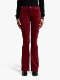 7 For All Mankind High Waist Ali Flared Jeans, Red