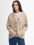 Barbour Joni Knitted Wool Blend Cardigan, White Pepper