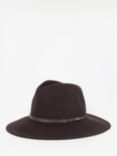 Barbour Tack Wool Fedora Hat, Chocolate/Praline