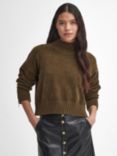 Barbour International Milla Wool Roll Neck Jumper, Empire Green