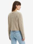 Levi's Primrose Cable Knit Wool Blend Cardigan, Oat Heather Marl