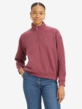 Levi's Everyday Quarter Zip Top, Burgundy