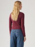 Levi's Muse Button Knit Top, Burgundy