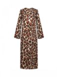 Fabienne Chapot Aurora Leopard Print Midi Dress, Nougat/Black