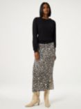 Fabienne Chapot Laurie Star Print Midi Skirt, Black/Creme Brulee