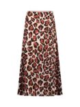 Fabienne Chapot Lila Leopard Print Midi Skirt, Nougat/Black