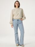 Fabienne Chapot Dina Embroidered Stars Cotton Knit Jumper, Oatmeal Melange