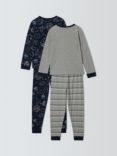 John Lewis Kids' Space Pyjamas, Pack of 2, Grey