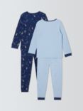 John Lewis Kids' Celestial/Fairy Pyjamas, Pack of 2, Blue