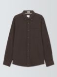 John Lewis Long Sleeve Melange Twill Cotton Shirt, Mole