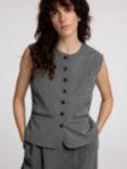 SELECTED FEMME Piya Fitted Waistcoat, Dark Grey