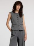 SELECTED FEMME Piya Fitted Waistcoat, Dark Grey