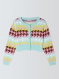 Olivia Rubin Noelle Houndstooth Cropped Cardigan, Multi