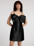 SELECTED FEMME Calista Bow Mini Dress, Black