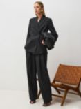 Vivere By Savannah Miller Adele Pinstripe Blazer, Charcoal