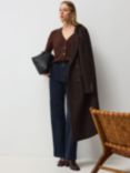 Vivere By Savannah Miller Claire Wool Blend Cardigan, Chocolate