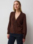 Vivere By Savannah Miller Claire Wool Blend Cardigan, Chocolate