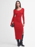 Barbour International Laia Knitted Midi Dress, Scarlet