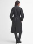 Barbour International Milla Waxed Long Coat, Black