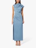 Elliatt Coralie Fitted Cocktail Maxi Dress, Steel Blue