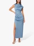 Elliatt Coralie Fitted Cocktail Maxi Dress, Steel Blue