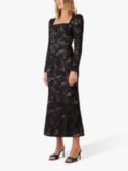 Elliatt Addison Midi Dress, Black/Multi