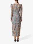 Elliatt Jasmine Floral Dress, Blue/Bronze