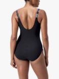 Speedo LunaLustre Shaping Swimsuit, Black/Multi