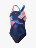 Speedo Powerback Swimsuit, True Navy/Red