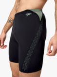 Speedo Hyper Boom Spliced Swim Shorts, Black/Green