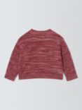 John Lewis Baby Cable Knit Cardigan, Berry