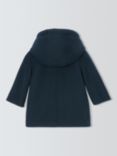 John Lewis Baby Fleece Lined Duffle Coat, Navy