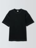 Kin Textured Cotton T-Shirt, Black/Urban Chic