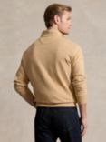 Polo Ralph Lauren Zip Neck Pullover Jersey Top, Camel