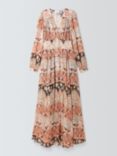 Hayley Menzies Lotus Silk Blend Maxi Dress, Multi